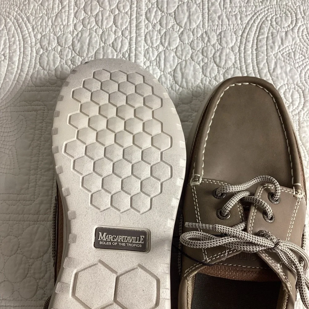Margaritaville Boat Shoes Men’s Size 10.5‎ NWOT Tan Brown